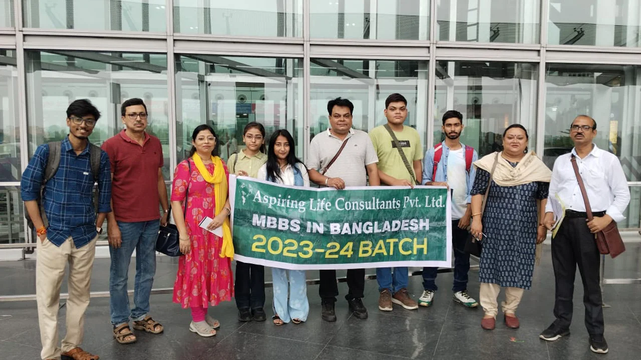 Students departing for MBBS in Bangladesh